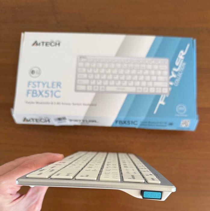 Бездротова Клавіатура A4Tech FBX51C Wireless White