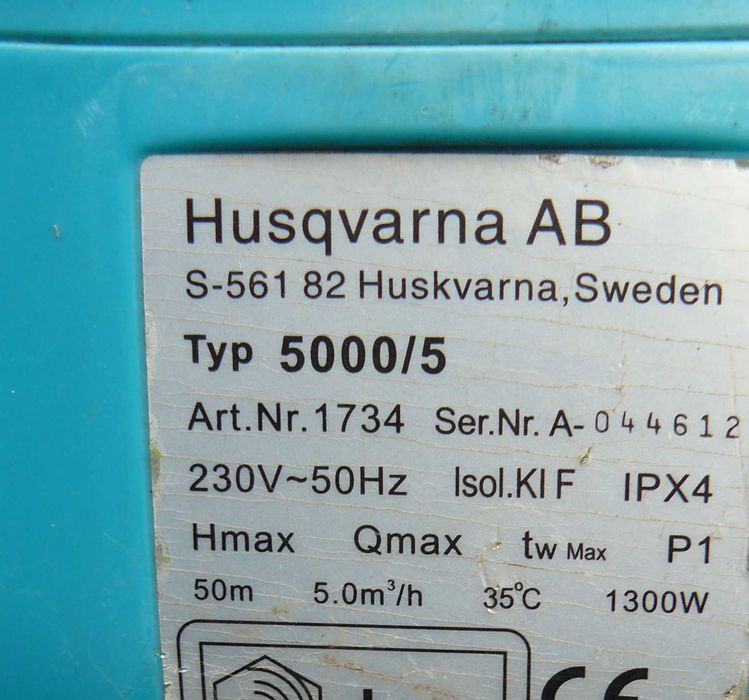 Pompa do wody Gardena Husqvarna moc 1300 wat sveden