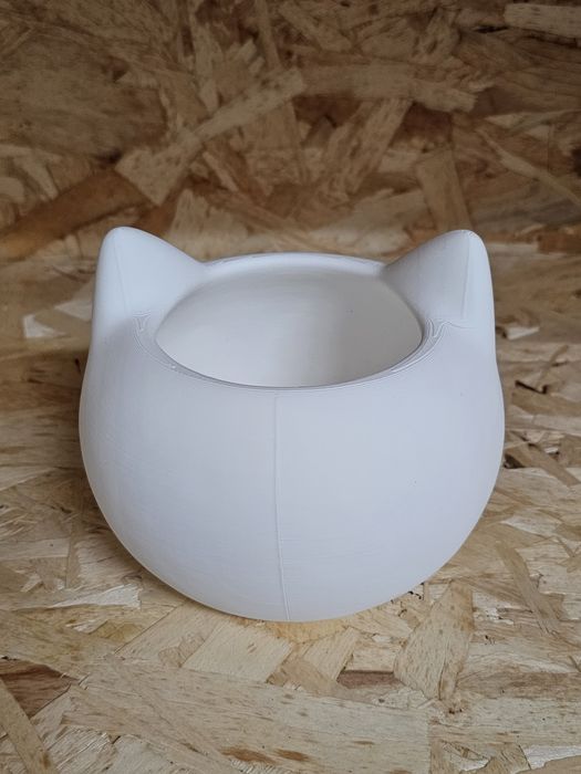 Vaso para Suculentas Catos "Cara de Gato" (Impressão 3D)
