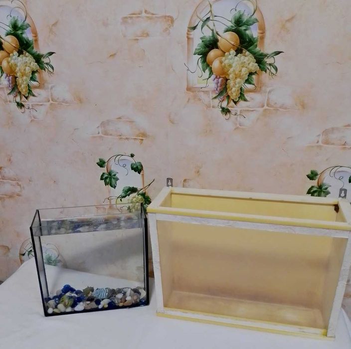 Підвісний акваріум 12 л СССР, стікляний 5.5 л / 22 л СССР