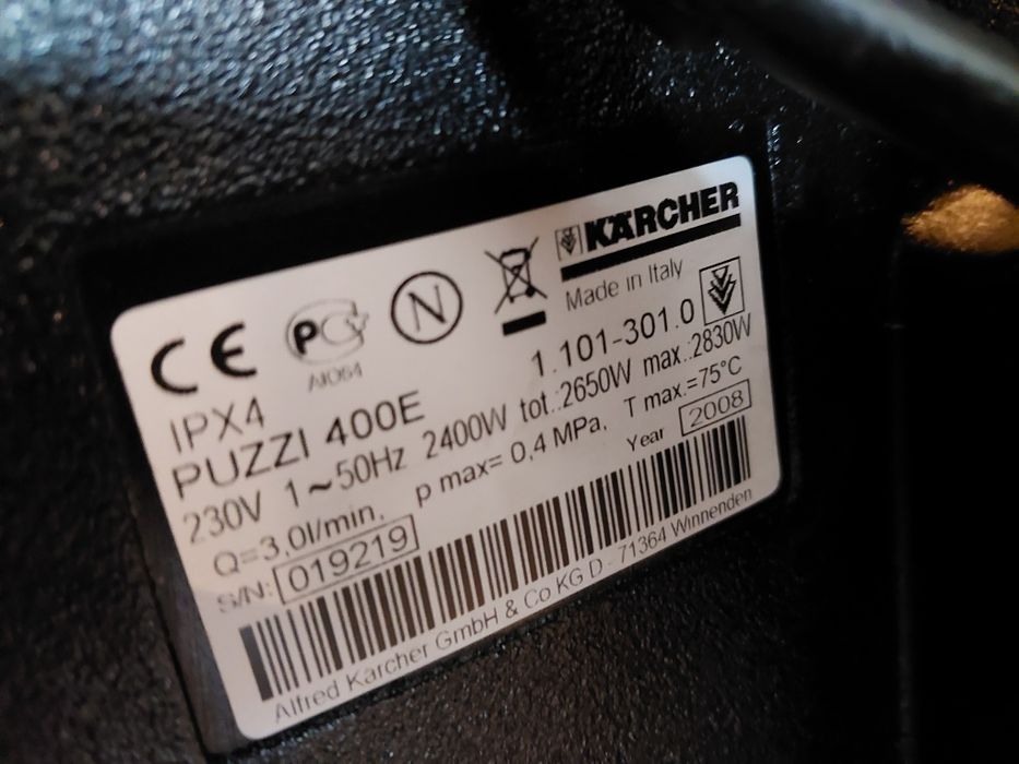 Karcher Puzzi 400E. Nowy. Moc i jakość z przed rewolucji tęczowej.