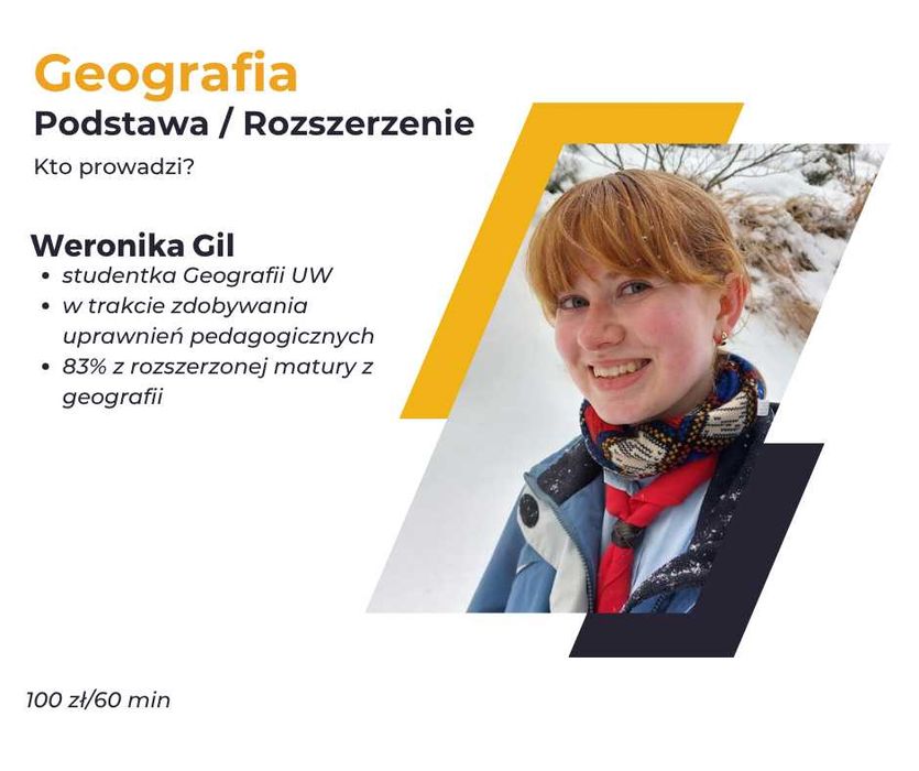 Korepetycje geografia online matura (u pracownika UW!)