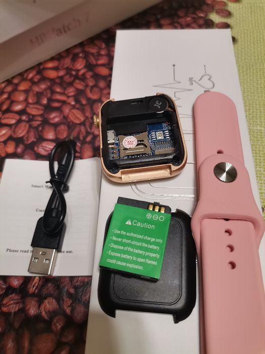 Смарт Watch C6 Pink/Gold Sim BT SD съемный АКб
