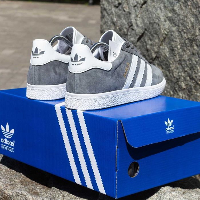 (1452) Акція! Кросівки кеди Adidas Gazelle сірі (36-41) адідас адідаси