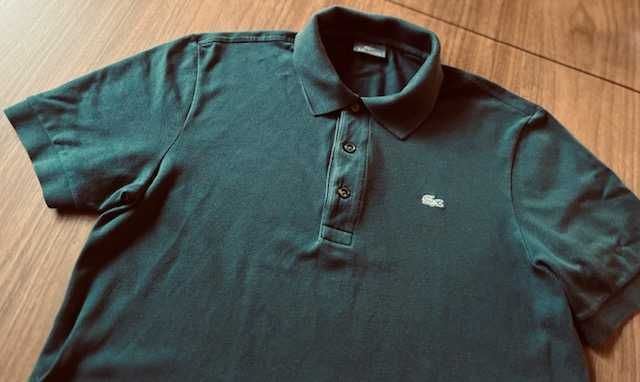 Koszulka Polo Lacoste męska M model slim BUTELKOWA ZIELEŃ piękna!!