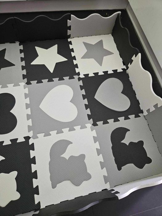 Duża mata edukacyjna piankowa kojec puzzle dla dzieci XXL