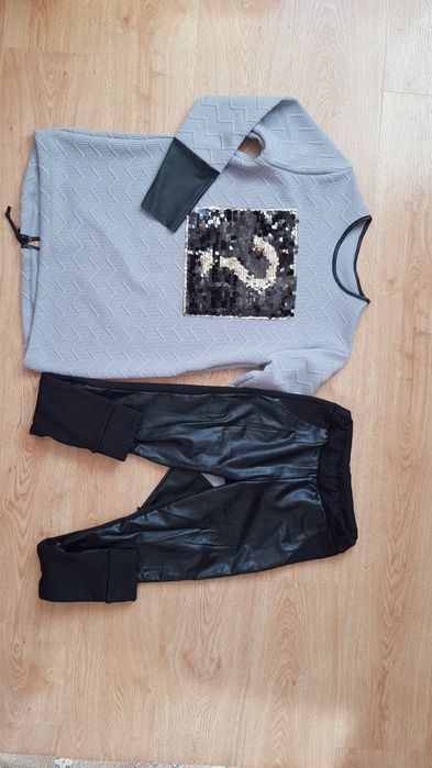 Набор: кофта кофточка туніка туника тёплые штаны штани на меху лосины