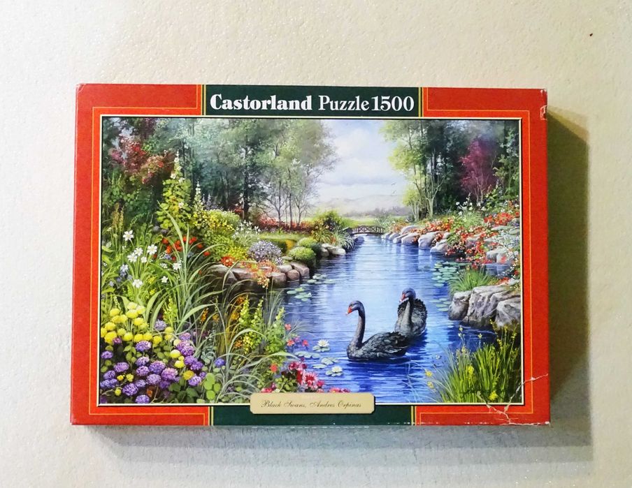 Puzzle Castorland 1500 Obraz Black Swans, Andres Orpinas Rzeka
