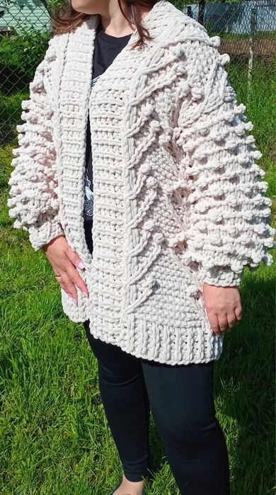 Кардиган, кофта. Плюшева пуффі