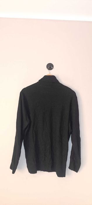 Sweter wełniany Wool z kaszmirem Cashmere i golfem ZARA M czarny