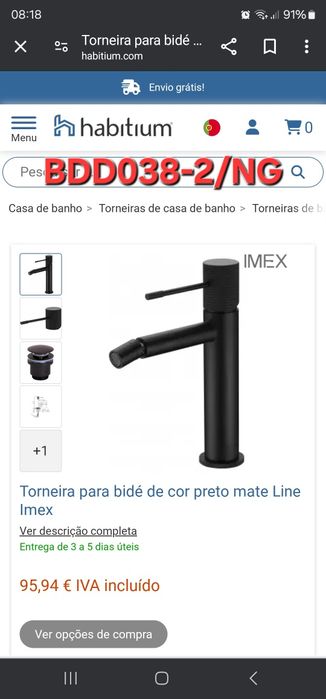 Torneiras Novas na Caixa  (IMEX)