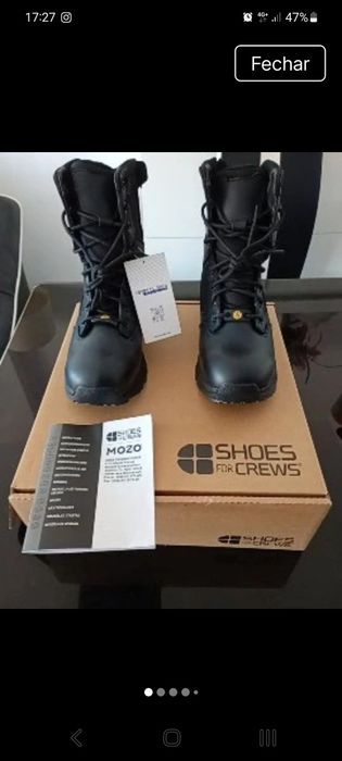 Botas SHOES FOR CREWS para Vigilantes, PSP, GNR, tamanho 41 novos.