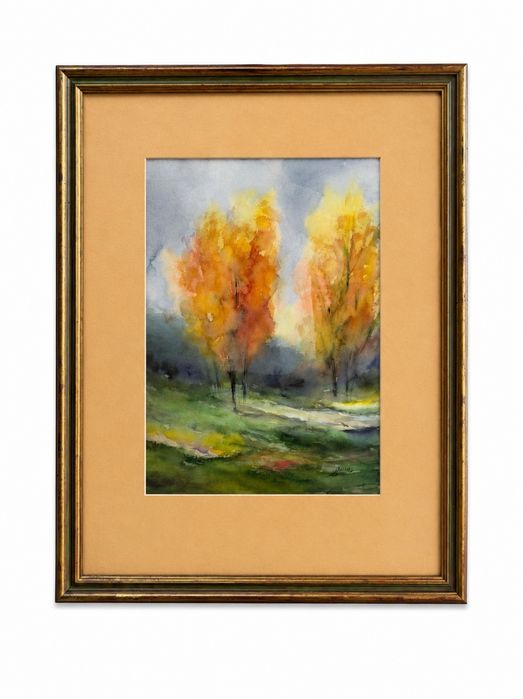 Aquarela - Jusa (século XX) - Paisagem (assinada)