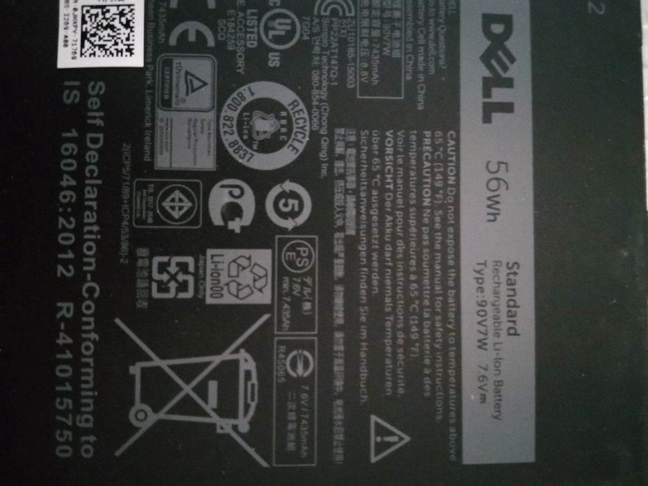 Bateria Dell type 93FTF64740940514818121