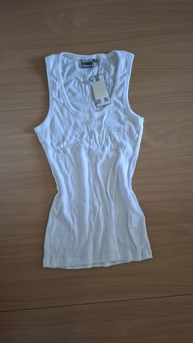 Майка у2к нова біла со стразами