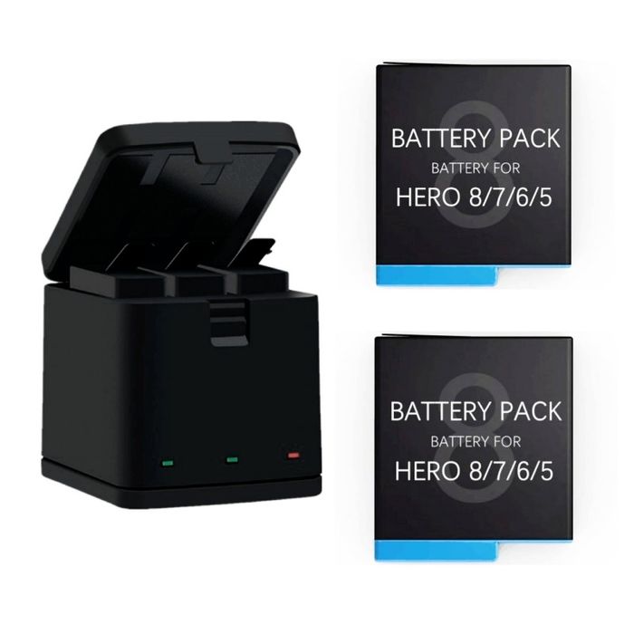 [В наявності] Комплект акумулятори та зарядний пристрій для екшн-камер