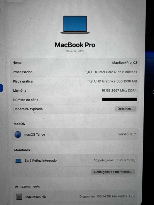 MacBook Pro 16" 2019 — 16GB RAM | 512GB SSD