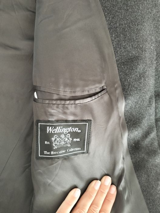 Wełniany klasyczny płaszcz Wellington