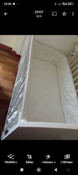 Proteção cama de bebê