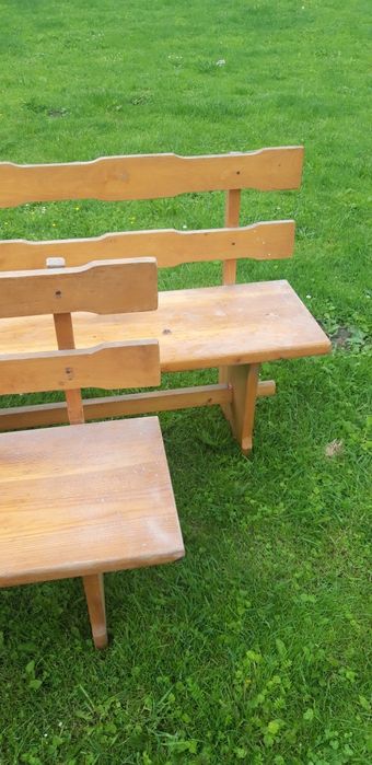 Stół i dwie ławki sosna