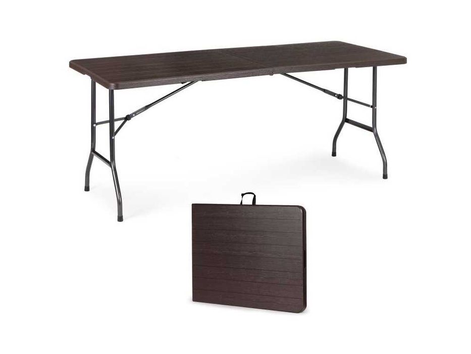 STÓŁ CATERINGOWY / bankietowy składany brązowy - 180 cm - DESKA
