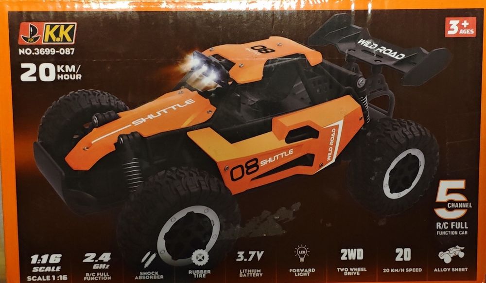 Samochód sterowany zdalnie, RC Auto 2,4 GHz, 1:16, 20 km/h