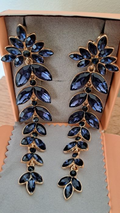 Długie kolczyki Niebieski Atrament