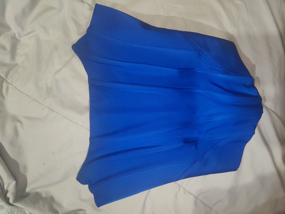 Top/corset azul da Zara