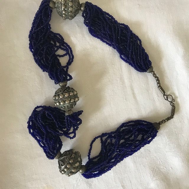 Colar azul e metal Bimba & Lola NOVO com saco