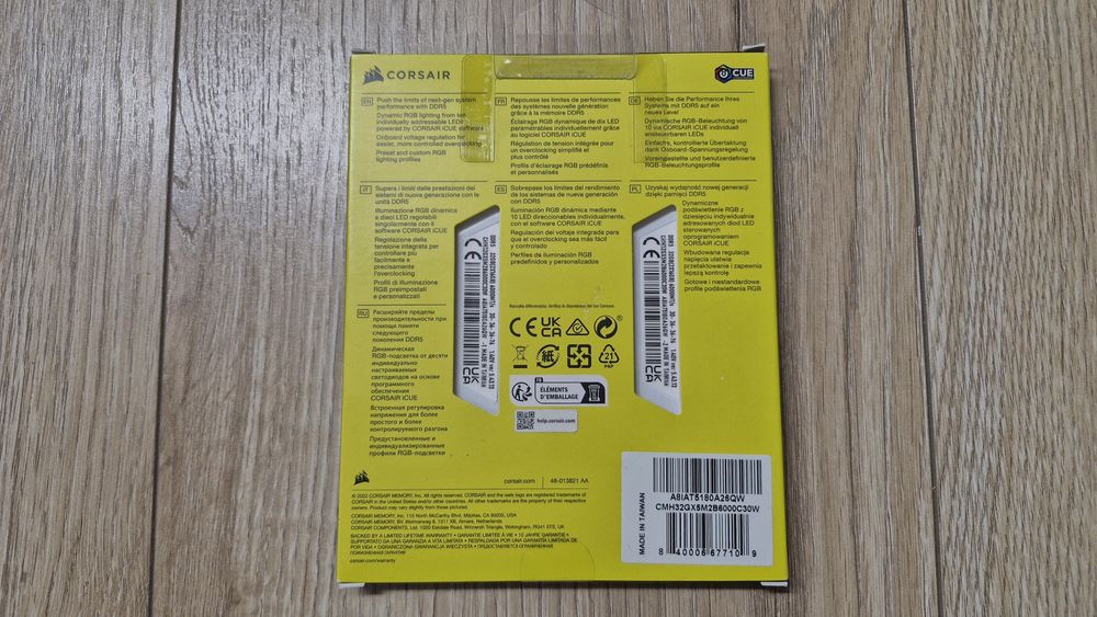 Pamięć Corsair Vengeance RGB DDR5 2x 16 GB 32 GB 6000 MHz CL30 NOWA