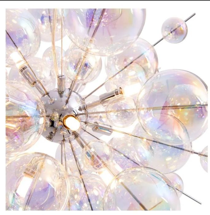 Designerska Lampa wisząca Explosion  Nave kule balls chrom multikolor