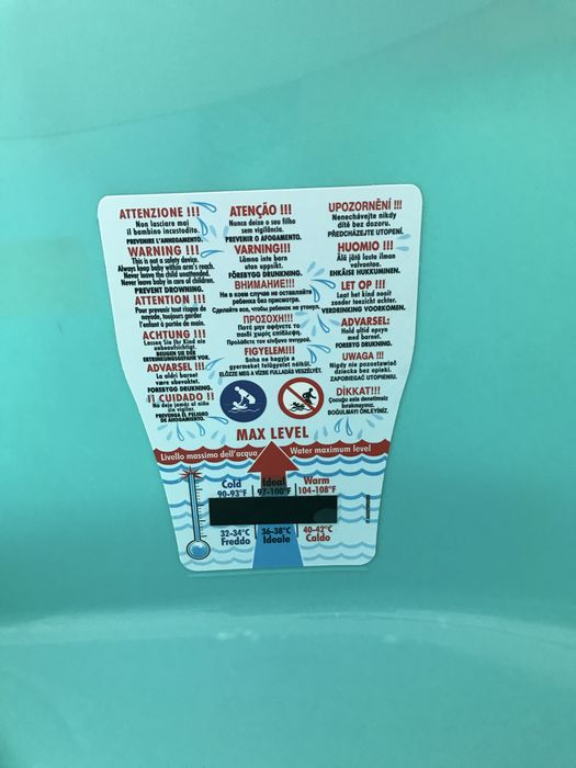 Banheira com suporte para bebé