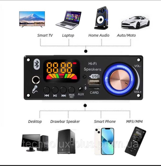 Блютуз МР3 модуль Kedibu S Plus 2x80w 160w новый