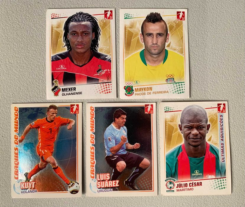 5 Cromos Futebol 2010/2011 [números na descrição]