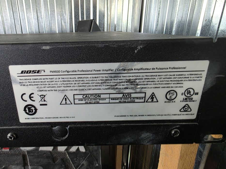 BOSE PowerMatch PM4500, ECLER eHSA4-150