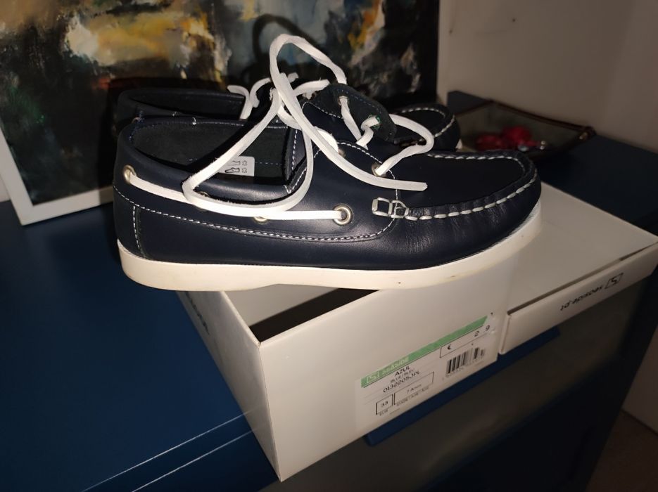 Sapato de vela - azul navy de menino