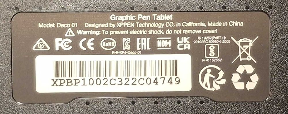 Tablet graficzny XP-PEN Deco 01