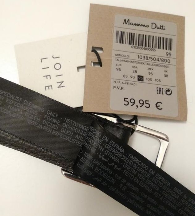 Ремінь шкіряний чоловічий massimo dutti, ремень мужской