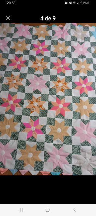 Colcha tradicional de retalhos