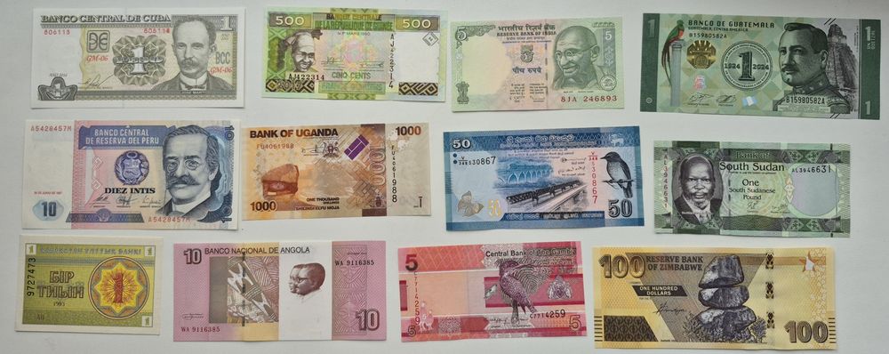 Колекція оригінальних банкнот світу 100 банкнот - 100 країн UNC