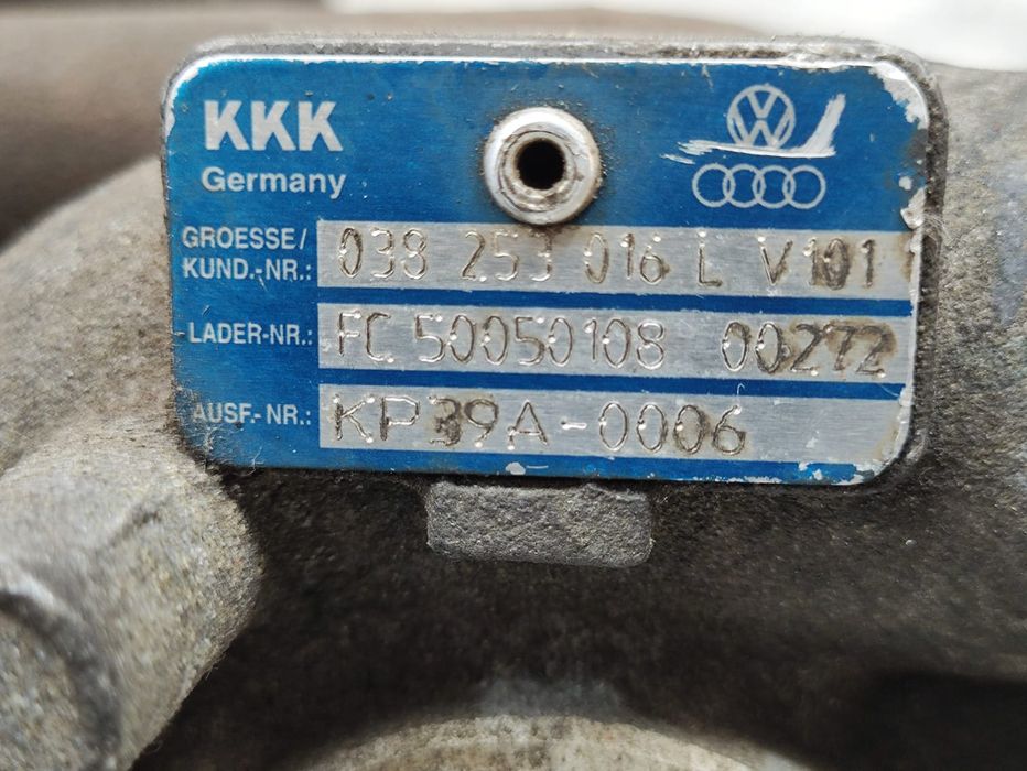 Turbo Compressor BorgWarner KKK 54399700006 VAG VW Volkswagen Seat