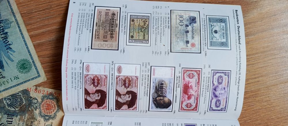 Katalog banknotów z banknotami Niemiec
