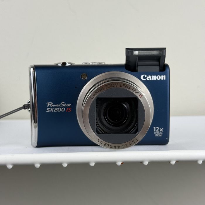 Canon PowerShot SX200 IS – aparat cyfrowy retro / digicam – niebieski