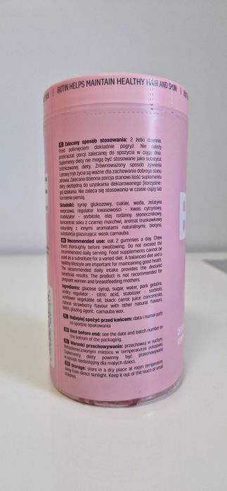 Noble Health Biotyna w żelkach, 180 g