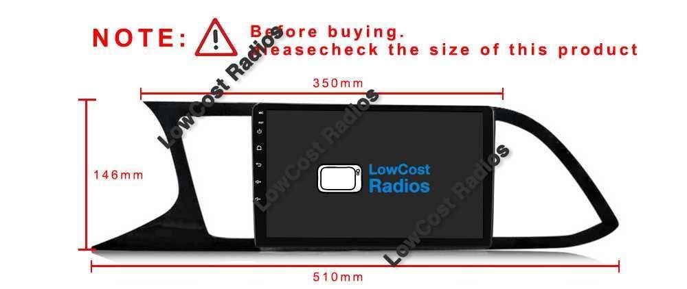 (NOVO) Rádio 2DIN 9" SEAT Leon 5F (De 2012 até 2020) • Android 15