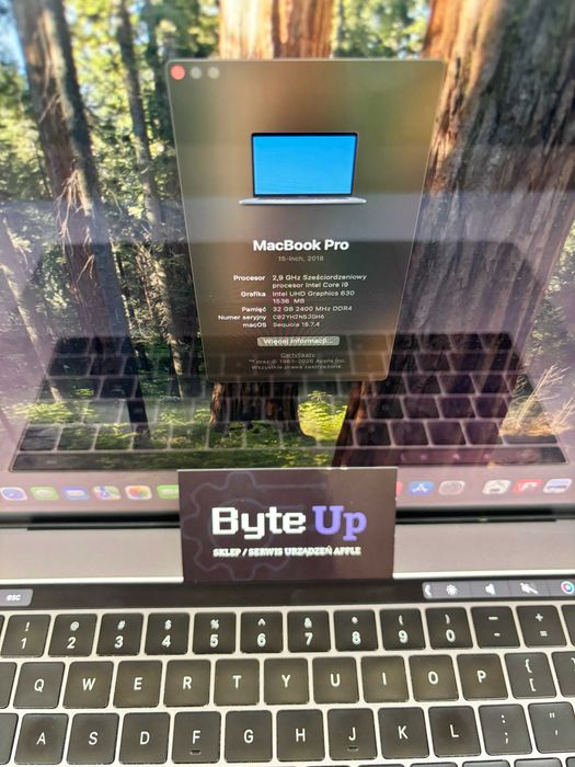 MacBook Pro 15” A1990 (2018) i9/32GB/1TB GWARANCJA