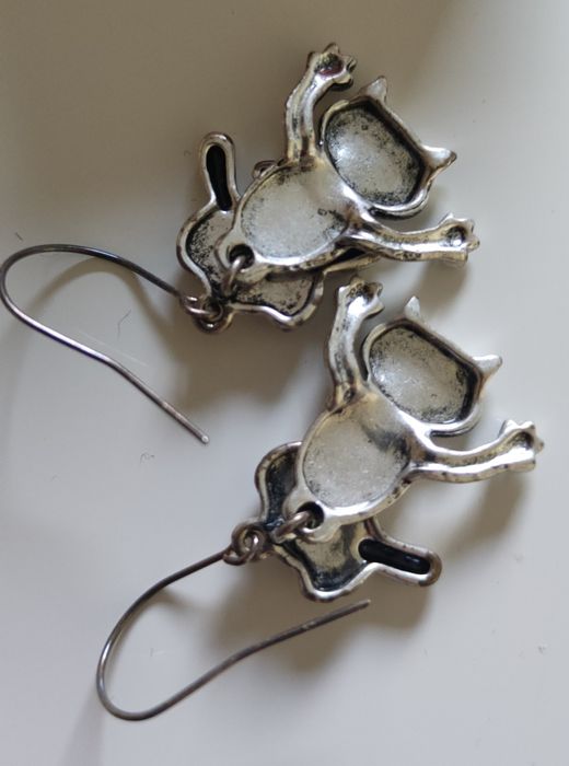 Kolczyki koty na uszkach