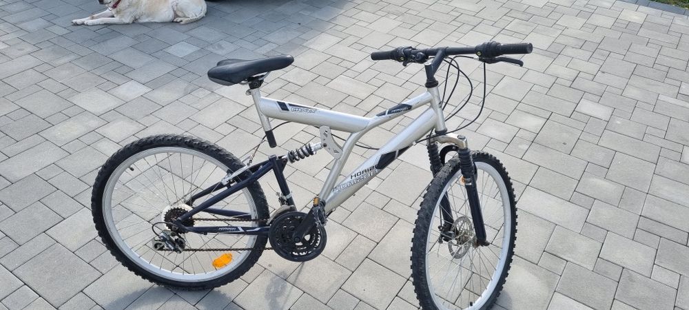 Rower Horizon crazy 26" srebrny z amortyzatorem