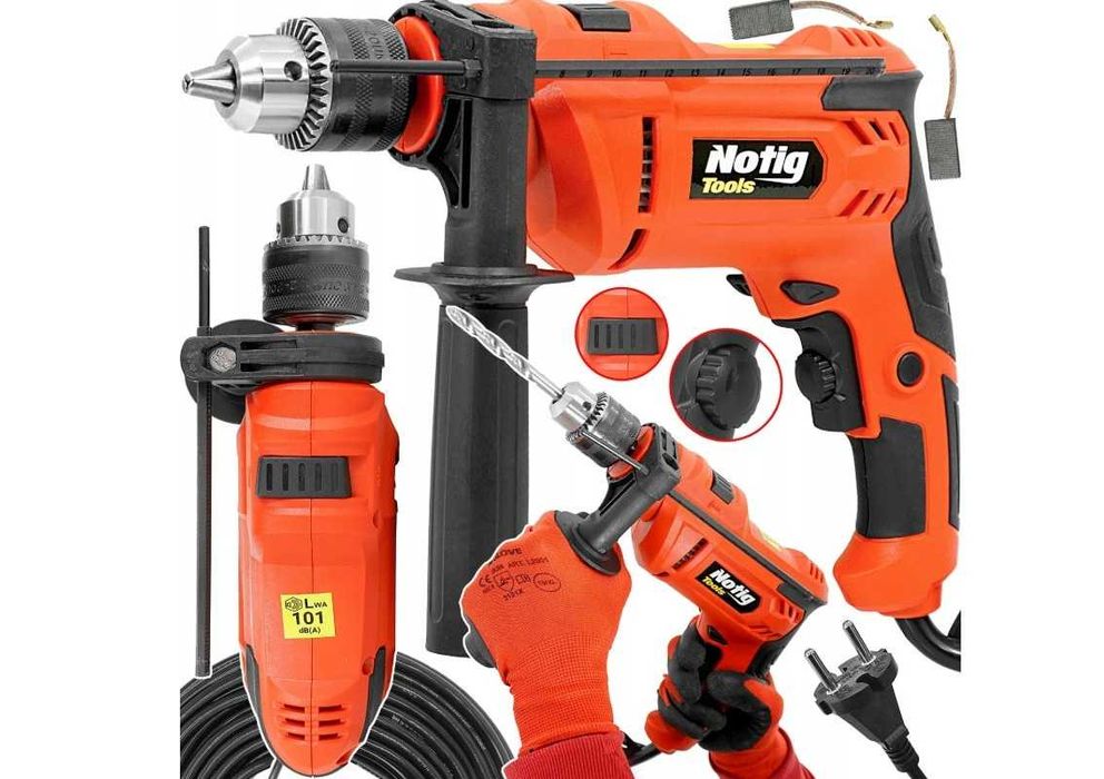 WIERTARKA UDAROWA z udarem 230V 900W 230V 900W uchwyt 13mm 2361