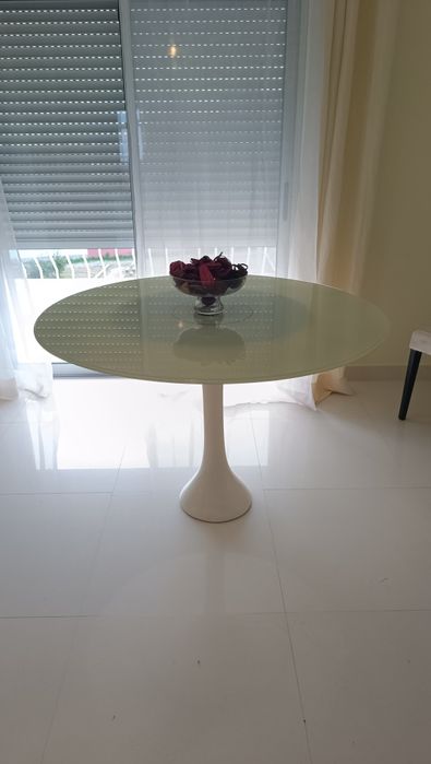 Mesa Vidro  110cm Diâmetro